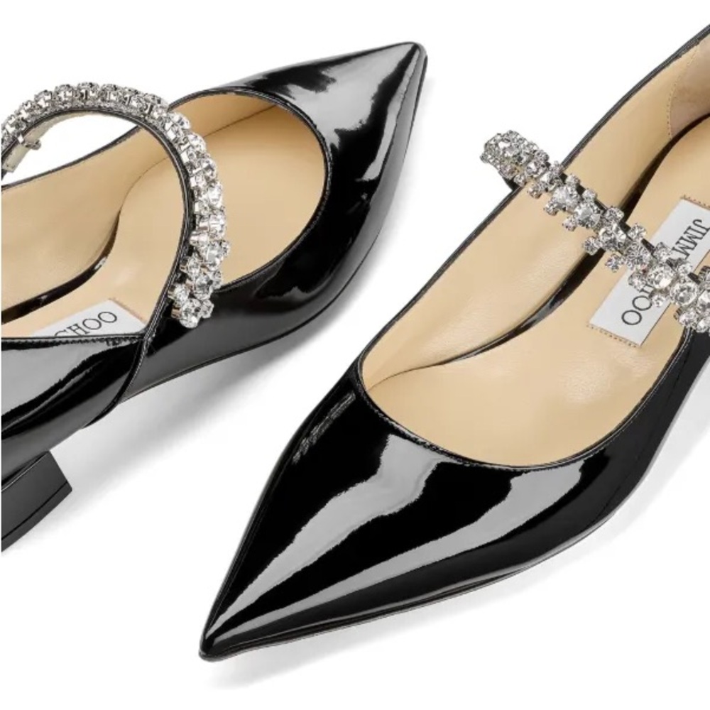 New JIMMY CHOO Bing 25 Patent Leather Ballet Flats $1,150 38 - Picture 2 of 10